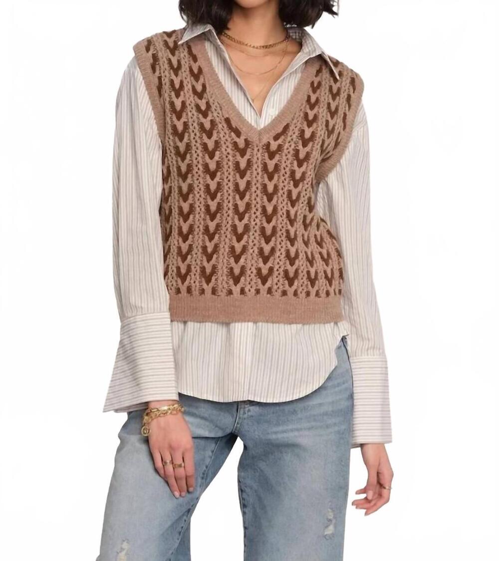 NEW HEARTLOOM phoenix sweater vest in mocha